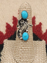 Load image into Gallery viewer, 2 STONE TURQUOISE RING -SIZE 6 - WILLIAM BEGAY
