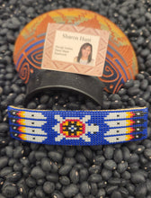 Load image into Gallery viewer, BEADED BARRETTE- BLUE TURTLE- SHARON HUNT
