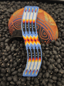 BEADED CLIP BARRETTE- LT BLUE - VALERIE BLACKIE