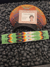 Load image into Gallery viewer, BEADED BARRETTE - GREEN - VALERIE BLACKIE
