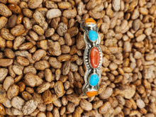 Load image into Gallery viewer, TURQUOISE &amp; SPINY OYSTER CUFF BRACELET  - GENEVA RAMONA
