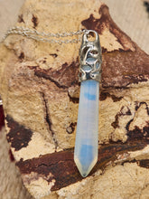 Load image into Gallery viewer, OPALITE CRYSTAL POINT NECKLACE- 24&quot;
