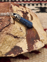 Load image into Gallery viewer, LAPIS CRYSTAL POINT NECKLACE - 24&quot;
