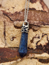 Load image into Gallery viewer, LAPIS CRYSTAL POINT NECKLACE - 24&quot;
