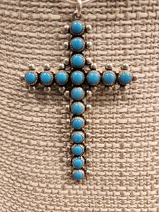 TURQUOISE CROSS - 17 STONES - BELL TRADING CO