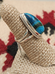 AZURITE RING - SIZE 6.5 - TEARDROP SHAPED