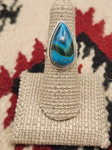 AZURITE RING - SIZE 6.5 - TEARDROP SHAPED