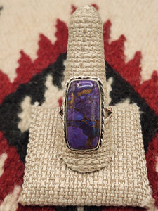 PURPLE COPPER TURQUOISE RING - SIZE 11