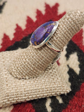 Load image into Gallery viewer, PURPLE COPPER TURQUOISE RING - SIZE 6.5 - TEARDROP SHAPED
