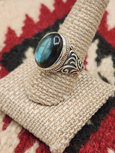 LABRADORITE RING -SIZE 10