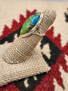 GREEN COPPER TURQUOISE RING - SIZE 5