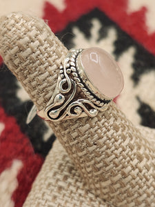 ROSE QUARTZ RING - SIZE 5.5