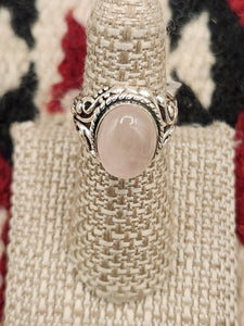 ROSE QUARTZ RING - SIZE 5.5