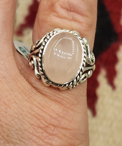 ROSE QUARTZ RING - SIZE 5.5