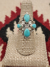 Load image into Gallery viewer, TURQUOISE 4 STONE RING - SIZE 7.5
