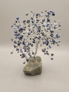 LAPIS GEMSTONE TREE ON GRANITE BASE