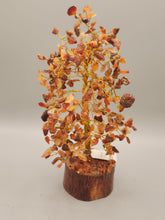 Load image into Gallery viewer, CARNELIAN GEMSTONE TREE ON WOOD BASE
