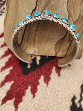 Load image into Gallery viewer, TURQUOISE 9-STONE CUFF BRACELET- RICHARD &amp; RITA BEGAY
