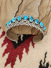 Load image into Gallery viewer, TURQUOISE 9-STONE CUFF BRACELET- RICHARD &amp; RITA BEGAY
