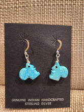 Load image into Gallery viewer, FETISH EARRINGS - TURQUOISE SQUIRRELS
