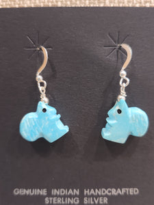 FETISH EARRINGS - TURQUOISE SQUIRRELS