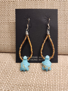 FETISH EARRINGS - LOOPED TURQUOISE TURTLES