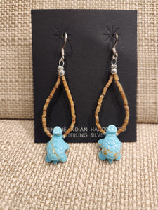 FETISH EARRINGS - LOOPED TURQUOISE TURTLES