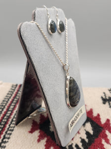 LABRADORITE  TEARDROP PENDANT SET