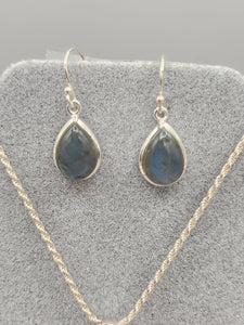 LABRADORITE  TEARDROP PENDANT SET