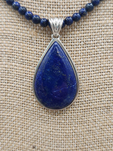 LAPIS TEARDROP PENDANT SET