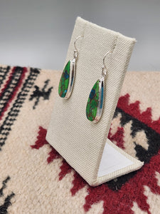 GREEN COPPER TURQUOISE TEARDROP EARRINGS