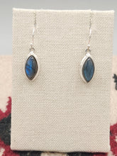 Load image into Gallery viewer, LABRADORITE DIAMOND SHAPED EARRINGS
