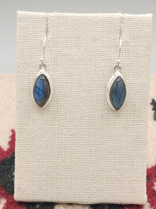 LABRADORITE DIAMOND SHAPED EARRINGS