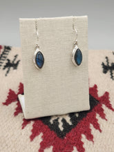 Load image into Gallery viewer, LABRADORITE DIAMOND SHAPED EARRINGS
