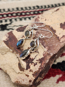 LABRADORITE 2 STONE EARRINGS