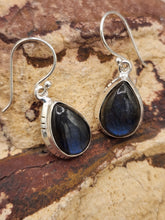 Load image into Gallery viewer, LABRADORITE TEARDROP EARRINGS
