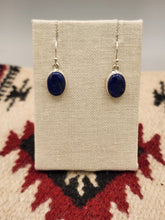 Load image into Gallery viewer, LAPIS OVAL EARRINGS
