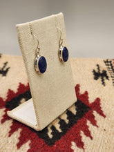 Load image into Gallery viewer, LAPIS OVAL EARRINGS
