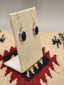 LAPIS OVAL EARRINGS