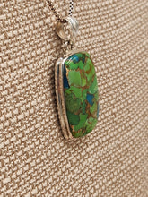 Load image into Gallery viewer, GREEN COPPER TURQUOISE RECTANGLE NECKLACE
