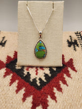 Load image into Gallery viewer, GREEN COPPER TURQUOISE TEARDROP NECKLACE
