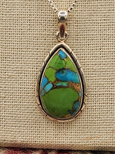 Load image into Gallery viewer, GREEN COPPER TURQUOISE TEARDROP NECKLACE
