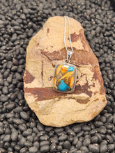 Load image into Gallery viewer, TURQUOISE &amp;SPINY OYSTER SHELL RECTANGLE NECKLACE
