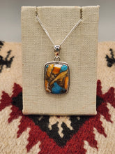 Load image into Gallery viewer, TURQUOISE &amp;SPINY OYSTER SHELL RECTANGLE NECKLACE
