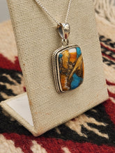 Load image into Gallery viewer, TURQUOISE &amp;SPINY OYSTER SHELL RECTANGLE NECKLACE
