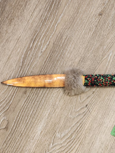 BONE KNIFE WITH COYOTE FUR