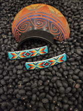 Load image into Gallery viewer, BEADED BARRETTES (PAIR)TURQUOISE - SHARON HUNT
