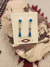 Load image into Gallery viewer, BLUE OPAL INLAY EARRINGS - RICKY &amp; VELDA NASTACIO
