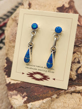 Load image into Gallery viewer, BLUE OPAL INLAY EARRINGS - RICKY &amp; VELDA NASTACIO
