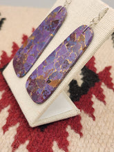 Load image into Gallery viewer, PURPLE COPPER TURQUOISE PADDLE STYLE EARRINGS - MARCELLA CASTILLO
